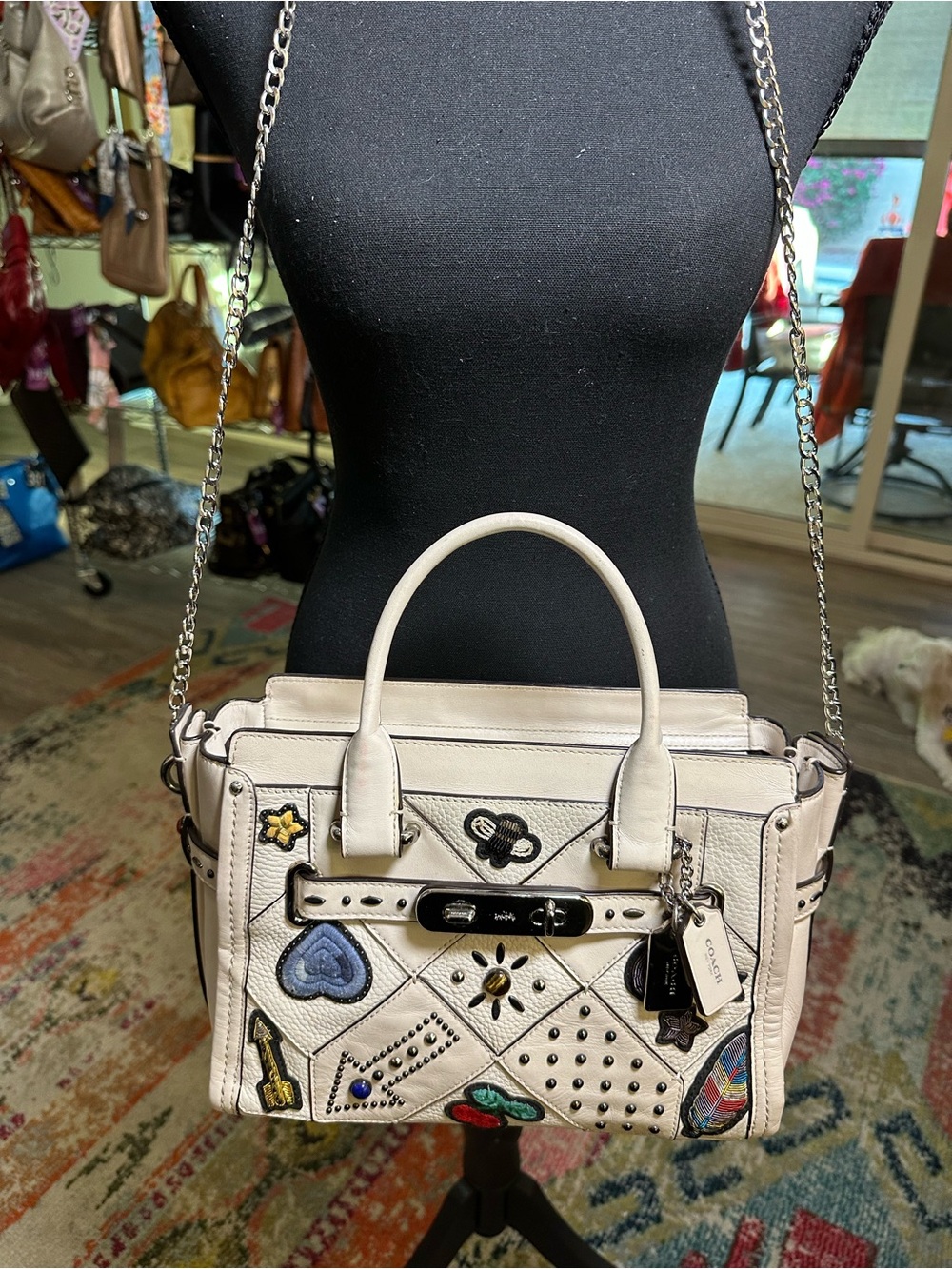 Coach Swagger 27 in Embellished Canyon Quilt Leather - Picture 14 of 16